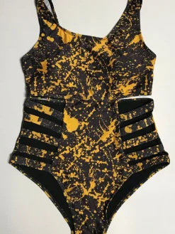 Plus Size One Piece Hollow Out Swimsuit