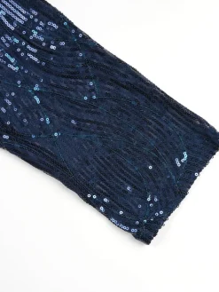 Plus Size Sequin Gown Chiffon Floral Maxi Dress