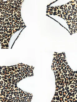 Plus Size Sleeveless Ruffle Floral Print Swimsuit