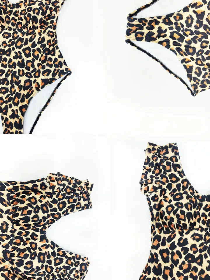 Plus Size Sleeveless Ruffle Floral Print Swimsuit