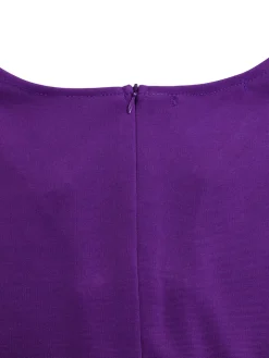 Plus Size Solid Color Half Sleeve Dress