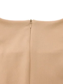 Plus Size Square Neck Pleated Dress