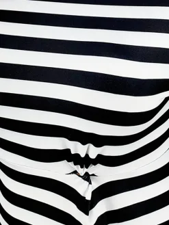 Plus Size Striped Dress with Pockets