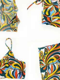 Plus Size Three Piece Floral Print Short Set