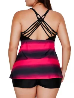 Plus Size Two Piece Sleeveless Swimsuit