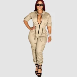 Pocket Patch Cargo Jumpsuit
