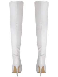 Pointed Toe Patent Leather Over-the-Knee Boots