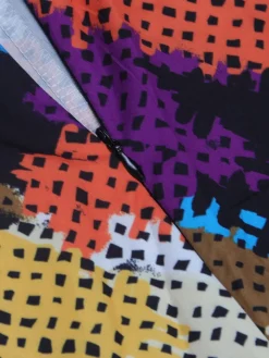 Print Zipper Wide Leg Jumpsuit