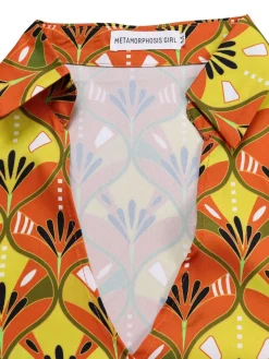 Printed Long Sleeve Shirt u0026 Wide-Leg Pants