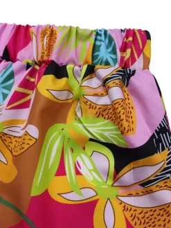 Printed Two-Piece Shirt u0026 Wide-Leg Pants