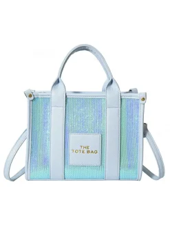 PU Glitter Sequins Versatile Travel Tote Bag