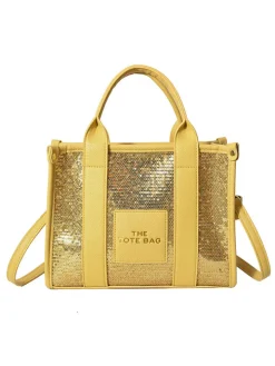PU Glitter Sequins Versatile Travel Tote Bag