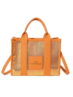 PU Glitter Sequins Versatile Travel Tote Bag