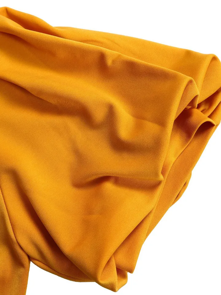 Puff Sleeve Belted A-Line Midi Dress