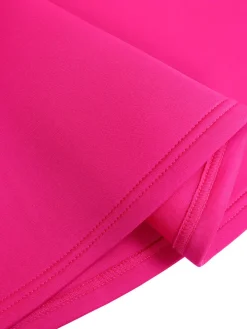 Puff Sleeve Bow-Tie Neck Flared Midi Dress