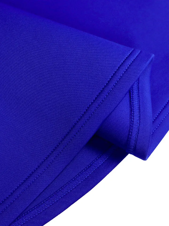 Puff Sleeve Bow-Tie Neck Flared Midi Dress