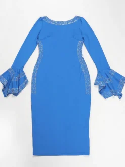 Rhinestone Bodycon Backless Dress