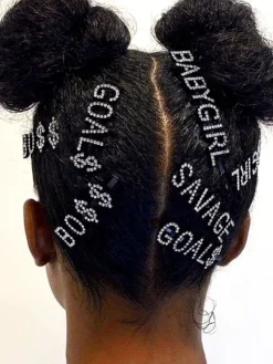 Rhinestone Crystal Letter Hair Pins