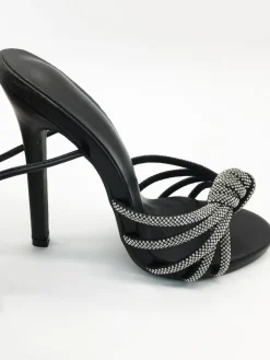 Rhinestone Embellishments Strap High Heel Sandal