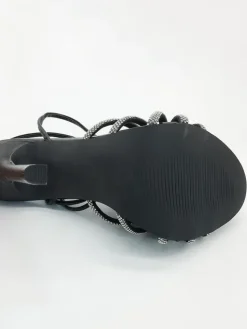 Rhinestone Embellishments Strap High Heel Sandal