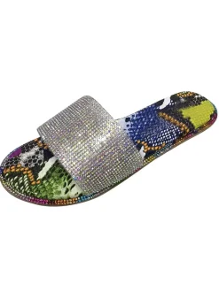 Rhinestone Flat Slide