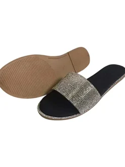 Rhinestone Flat Slide