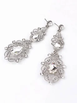 Rhinestone Hollow Out Patchwork Earrings