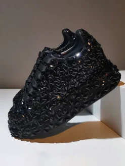 Rhinestone Lace-Up Chunky Sneaker