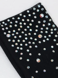 Rhinestone Mesh Patchwork Zip Up Short Jumpsuit