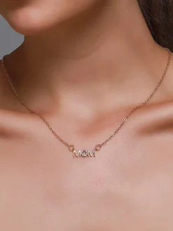 Rhinestone Mom Chain Necklaces