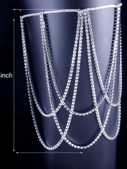 Rhinestone Multilayer Leg Chain