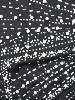 Rhinestone One-Shoulder Maxi Dress