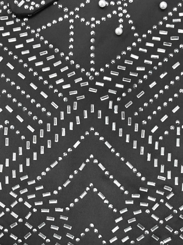 Rhinestone One-Shoulder Maxi Dress