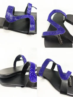 Rhinestone Patchwork Flip Flop