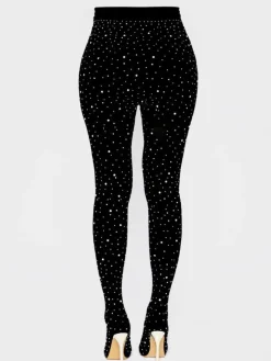 Rhinestone Stiletto Pointed Toe Pants Boots