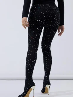 Rhinestone Stiletto Pointed Toe Pants Boots