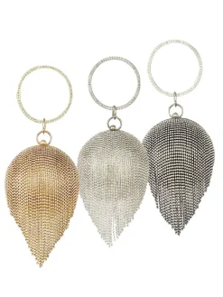 Rhinestone Tassel Clutch Handbag
