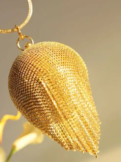 Rhinestone Tassel Clutch Handbag