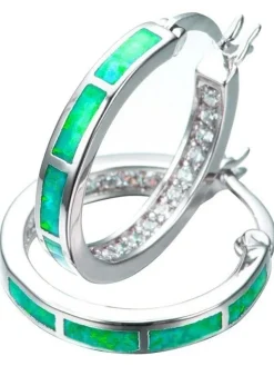 Round Colored Rhinestone Earrings