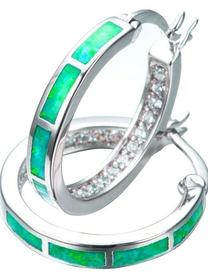 Round Colored Rhinestone Earrings