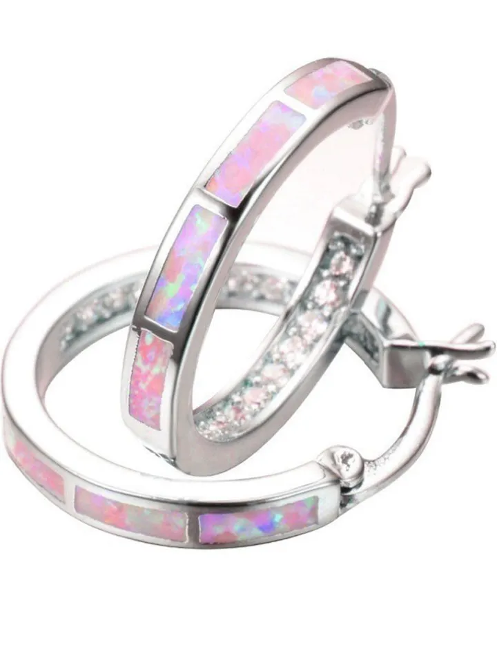 Round Colored Rhinestone Earrings