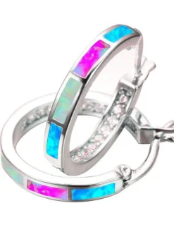 Round Colored Rhinestone Earrings