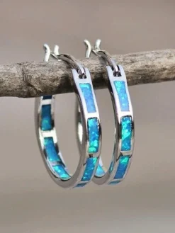 Round Colored Rhinestone Earrings