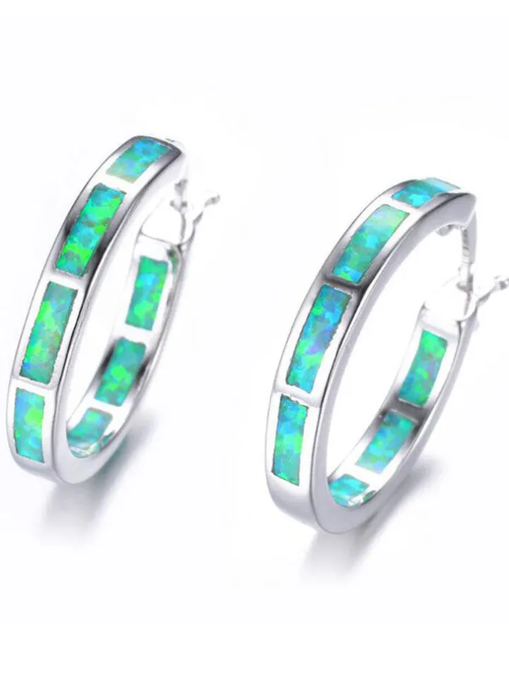 Round Colored Rhinestone Earrings