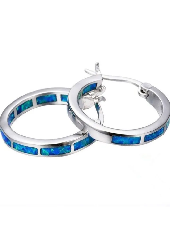 Round Colored Rhinestone Earrings