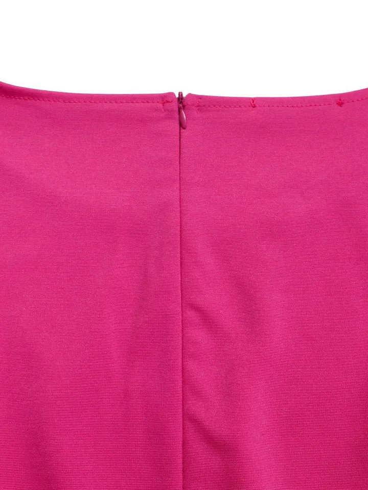 Round Neck Solid Color Wide-Leg Jumpsuit