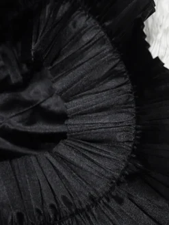 Ruffle Hem Top Ruched Slit Skirt Set