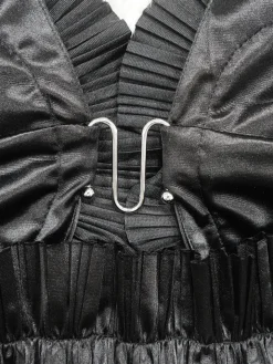 Ruffle Hem Top Ruched Slit Skirt Set