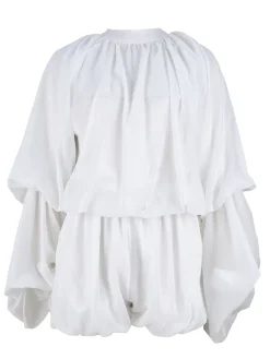 Ruffle Lantern Sleeve Top Shorts Set