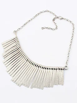 Sector Tassel Slub Chain Nacklaces